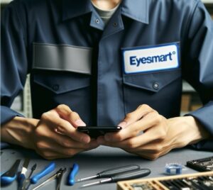 修理店EyeSmart店員と修理のイメージ