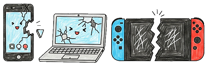 スマホとパソコンのキャラクター